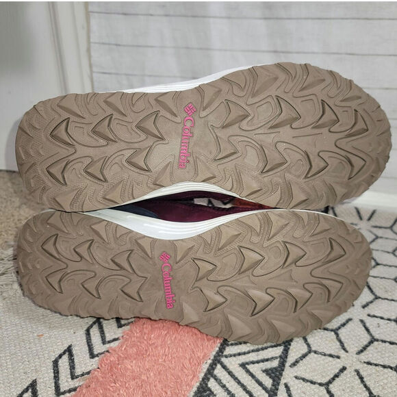 Columbia Trailstorm Mid Waterproof Maroon/Teal Hiking Boots, sz 10.5 - Picture 11 of 15